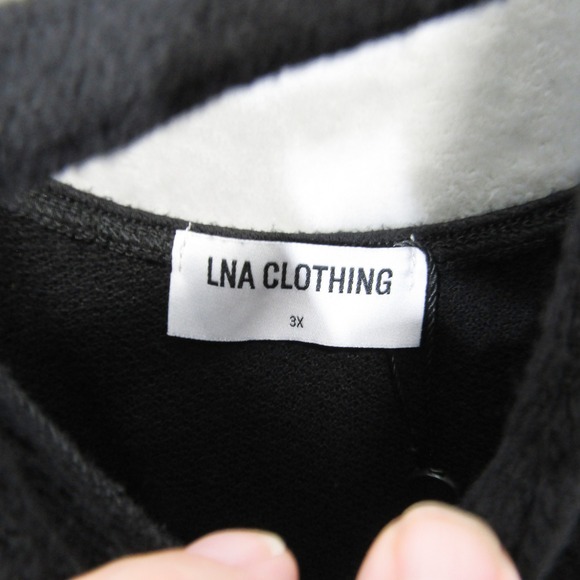 LNA Clothing Black Sleeveless Midi Dress Estelle V Neck Stretchy Womens 3X - Picture 7 of 13